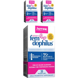 Jarrow FORMULAS 賈羅公式 Fem Dophilus女性10億CFU益生菌素食膠囊, 30顆, 3罐