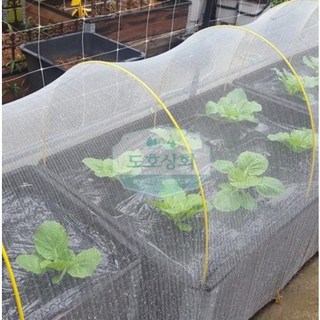 텃밭 한랭사 농작물 보호망 해충방지망 방충망 텃밭 미니 비닐 하우스 활대 주말농장 한냉사, 1.8M x 6M (마감고리 10개 포함), 1개