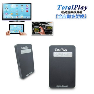 TotalPlay WD93無線影音鏡像器 iOS/Android 螢幕同步, 1套, 黑
