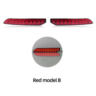 자동차 LED 테일 리어 범퍼 반사등 지프 그랜드 체로키 2021 2022 2023 2024 브레이크 라이트 방향 지시등, 02 Red  Model B, 1개