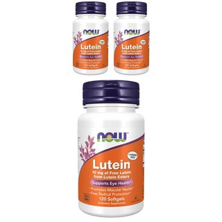 NOW Foods 葉黃素10mg軟膠囊, 120顆, 3罐