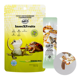 페이토 인섹트엑스 후르츠 바나나 60g (12개입) 렙츄르 짜먹는 급여 편리한 사료, 12개, 5g