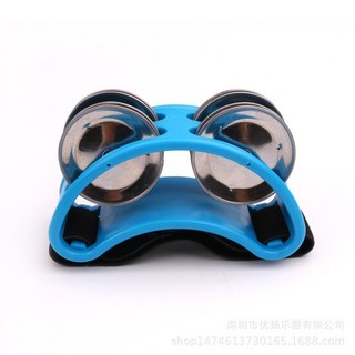 腳鈴 腳搖鈴 腳鈴鼓 小鈴鼓 - 吉他/木箱鼓/爵士鼓伴奏打擊樂器, 藍色, 1個