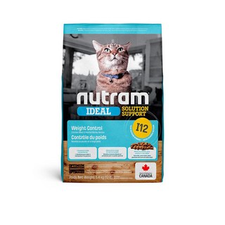 Nutram 紐頓貓糧 5.4kg 均衡營養配方 呵護腸胃 亮麗毛髮, 1個, I12維持體態貓-雞肉+豌豆,宅配限20公斤(過重運費另計), 雞