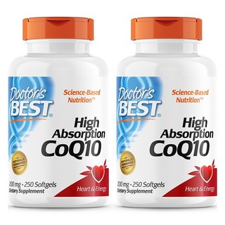닥터스베스트 하이 엡솔프션 CoQ10 200mg 소프트젤, 2개, 250정