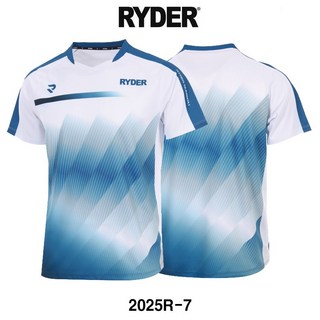 라이더 티셔츠 배드민턴 반팔 상의 남성 여성 게임웨어 화이트 블루 2025R-7