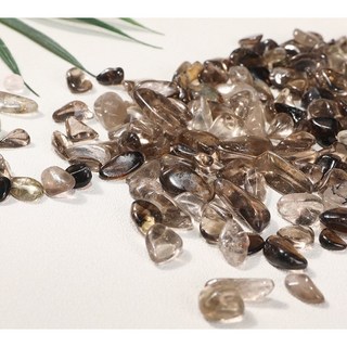 念念不忘水晶已鑑定有證書茶水晶碎石，淨化負能量，魚缸花盆造景石，消磁石，能量石，風水擺件, 1個, 茶水晶碎石/包