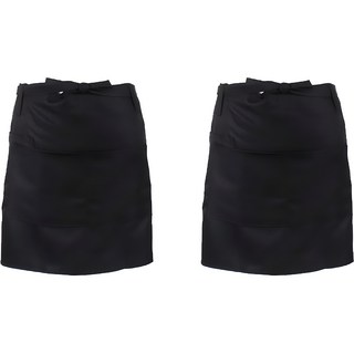 새김어페럴 카페 미니 허리앞치마, 블랙, 2개