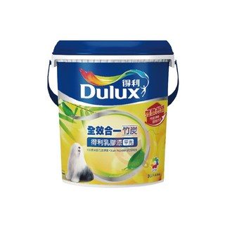 得利 A986K 全效合一竹炭乳膠漆，1加侖裝，竹炭淨味，抗污，平光, 1個