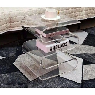 이동형 아크릴 S자 책꽂이선반 세비아숲, 투명