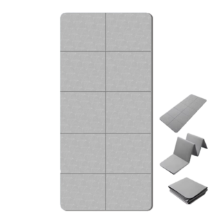 접이식 요가 매트 두꺼운 183x80x8 넓은 스트레칭 낮잠 점심 간편 헬스 휴대용 소음방지 매트, 1개, 그레이