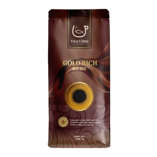 티타임커피 1kg 골드 리치 원두커피 갓볶은 신선한 로스팅원두 커피머신 추천원두, 홀빈(분쇄안함), 1개