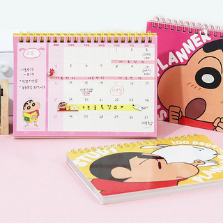 스터디플래너 공시생 데일리 일일 공부 계획표 오늘공부 100일 학습플래너 짱구는못말려, 핑크