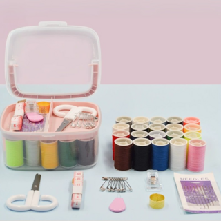 그린리빙 바느질 반짇고리세트, 1세트, 핑크