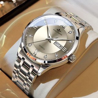 瑞士全自動石英男士手錶 商務羅馬鑽石