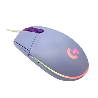 로지텍 2세대 LIGHTSYNC 게이밍 유선마우스, G102, 라일락