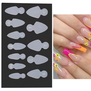 프렌치 네일 팁 드로잉 가이드 스티커 프렌치 네일 폼 젤 폴리쉬 스티커 매니큐어 스텐실 도구, 04, 1개