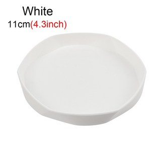 튼튼한 플라스틱 수지 식물 접시 드립 트레이 실내 야외 두꺼운 화분 정원 도구 PC, 11cm White