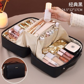 廠家髮貨 大容量手提女用便攜分類多層化妝刷具化妝品收納包，小眾設計旅行洗漱包