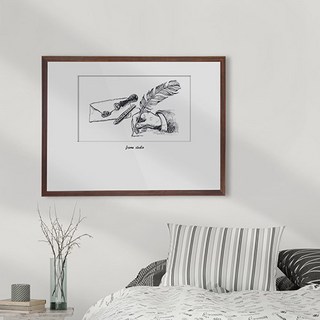 원목액자 프레임 사진 액자프레임, 2.내추럴빈티지다크브라운600