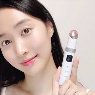 팔자주름 눈밑 얼굴 마사지기 눈가 눈 지방 고주파 진동 EMS 온열 피부 미백 뷰티 디바이스 다크서클 모공 색소침착 홈케어, 화이트