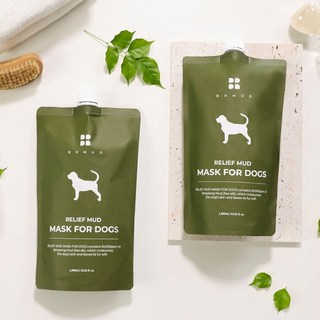 비알머드 릴리프 머드 마스크 포 도그스 저자극 강아지 머드팩 컨디셔너 보습 털관리, 1000ml, 2개