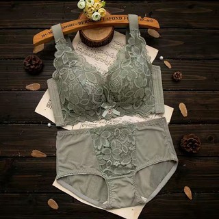 여성용 레이스 브라 + 팬티 세트 캐주얼 여자 속옷 슬림핏 푸쉬업 노와이어 도톰 얇은 브래지어 WMY