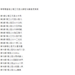 華哥 零基礎楊公三元風水課程 18集高清視頻, 1個