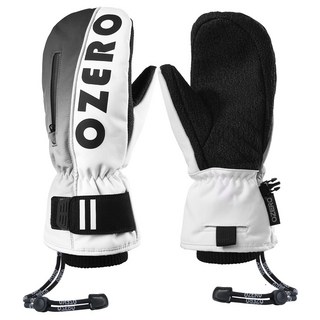 오제로 케블라 겨울 방한 방수 스키 장갑, 화이트, 1개