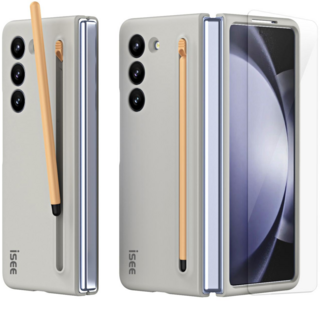 ISEE아이시 갤럭시 Z 폴드3~7호환 슬림 with 터치펜+액정보호 필림 일체형 휴대폰 케이스