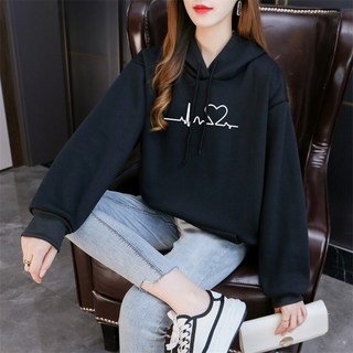 春秋薄款連帽大學T 韓系百搭