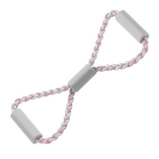 8字拉力繩，輕巧便攜，彈力十足，居家健身，瑜珈輔助，全身鍛鍊, 升級款-白粉紫, 1個