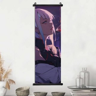 사이버 펑크 교수형 스크롤 포스터 게임 HD 벽지 레베카 아트웍 캔버스 회화 그림 인쇄 룸 장식 미술, 01 30x90cm(12x36inch), 01 빠른, 16 38-3-14