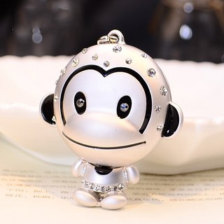 12 키링 동물 열쇠고리 원숭이, 흰색