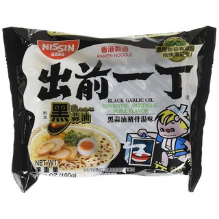 닛신 데매 흑마늘 오일 인스턴트 라면 3.5온스(30팩), Tonkotsu Pork with Galic Oil_3, 30개