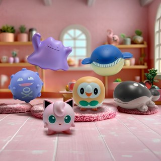 寶可夢捏捏樂公仔盲盒第一彈 6入(全角色) 減壓舒壓療癒辦公小物, 1個