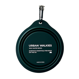 어반워키스 강아지 휴대용 접이식 실리콘 물그릇 350ml, 1개, 그린