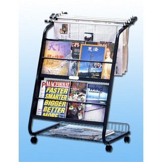 金益山 102 書報架 雜誌架 (附鋁製圓型報夾4支) NB0102, 1個