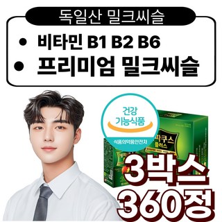 프리미엄 독일산 밀크씨슬 실리마린 비타민B군 4종 복합기능성 성인 간 영양제 헛개나무, 3박스, 120정