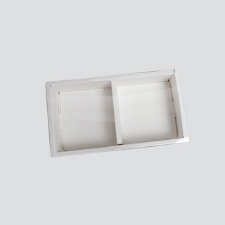 답례용 2구 정사각슬리브 선물상자(화이트 대) 10개