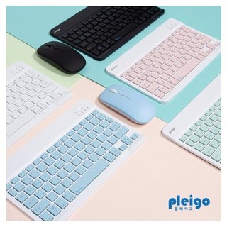플레이고 무선 저소음 휴대용 파스텔 슬림 블루투스 키보드, WHITE, KB10