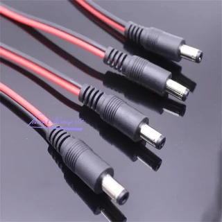 와이어가있는 DC 전원 잭 DIY 16 AWG 18 22 여성 및 남성 소켓 커넥터 플러그 5.5*2.1mm 어댑터 DC1, 01 20pcs, 04 16 AWG DC Male