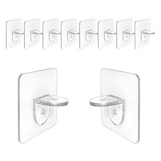 TheLiving 접착식 선반 받침 후크, 투명, 10개