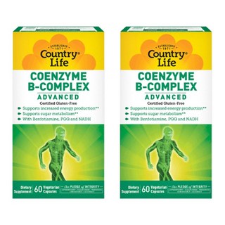컨트리라이프 코엔자임 B-컴플렉스 어드밴스드 베지테리안 캡슐, 2개, 60정