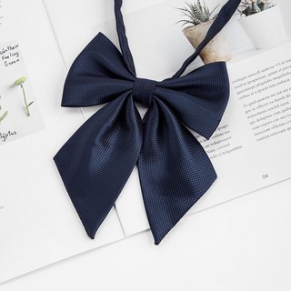 砂糖夢境 藍色領帶學院風領結 免打襯衫配飾 日系條紋學士服領結 女手打男dk