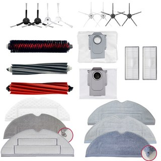 [호환] 만물상 로보락 S8 pro ultra / plus 물걸레 더스트백 걸레 필터 소모품, 3발 검정 사이드브러쉬 2개, 1개