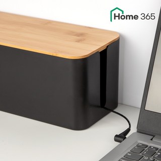 홈365 멀티탭 정리함 6구 5구 3구 대형 중형 소형 / 우드 원목 덮개 콘센트 케이블 전선정리, 우드 블랙, 중형(5구) 정리함, 1개