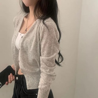 웨이 린넨니트 크롭 가디건 15컬러 / 가디건 15컬러