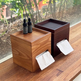 국내제작 우드 트레이 롤티슈 두루마리 휴지케이스, 롤티슈케이스-오크