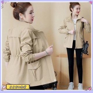 休閒外套 百搭短外套女 2023春鞦新款 氣質薄風衣 棒球服 時尚工裝夾剋